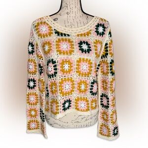 Rebellion Colorful Crochet Women Sweater
